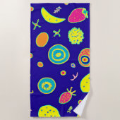 Ausdrucksfähiges Neon Fruit Artistry Pattern Strandtuch (Vorderseite)