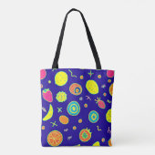 Ausdrucksfähiges Neon Fruit Artistry Pattern Tasche (Rückseite)