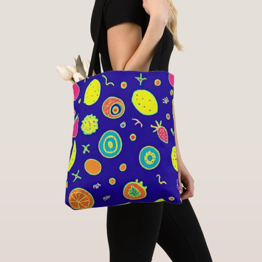 Ausdrucksfähiges Neon Fruit Artistry Pattern Tasche (Von Nahem)