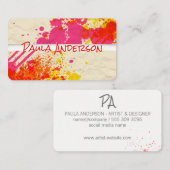 Ausdrucksfarbe | Kreative Kunst Visitenkarte (Vorne/Hinten)
