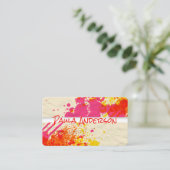 Ausdrucksfarbe | Kreative Kunst Visitenkarte (Stehend Vorderseite)