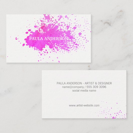 Ausdrucksfarbe Visitenkarte (Vorne/Hinten)