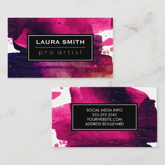 Ausdrucksfarbe Visitenkarte (Vorne/Hinten)