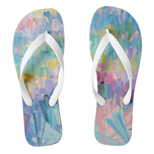 Ausdrucksfarbige Foliage Badesandalen (Fußbett)