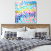 Ausdrucksfarbige Foliage Leinwanddruck (Insitu (Schlafzimmer))