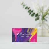 Ausdruckskunst | Paint Brush Stroke and Spatter Visitenkarte (Stehend Vorderseite)