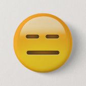 Ausdrucksloses Gesicht Emoji Button (Vorderseite)