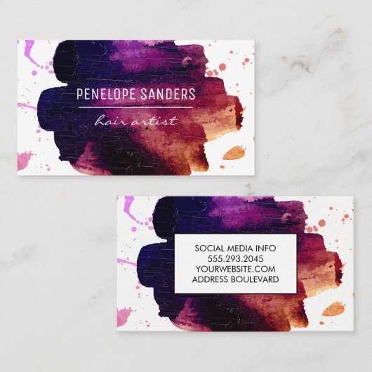 ausdrucksstark gebürstet visitenkarte (Vorne/Hinten)