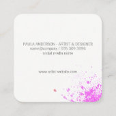 Ausdrucksstarke Farbe Marmortextur Quadratische Visitenkarte (Rückseite)