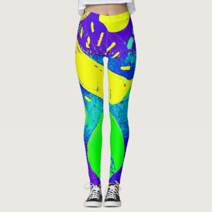Ausdrucksstarke Frucht Neon Color Muster Art Leggings