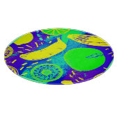 Ausdrucksstarke Frucht Neon Color Muster Art Schneidebrett (Ecke)