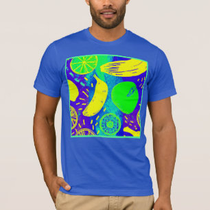 Ausdrucksstarke Frucht Neon Color Muster Art T-Shirt