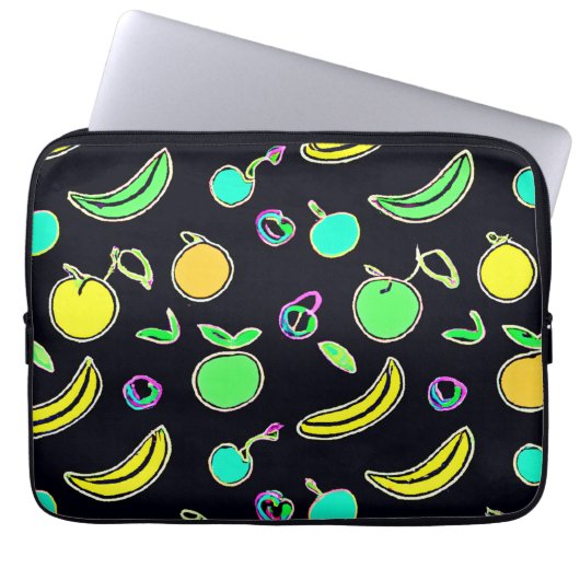 Ausdrucksstarke Fruchtsäfte Neon Artwork Laptopschutzhülle (Vorderseite)