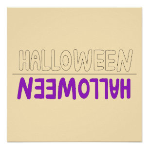 Ausdrucksstarke Halloween-Typografie mit Fall Vibe Poster