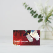 Ausdrucksstarke künstlerische Pinselstriche Visitenkarte (Stehend Vorderseite)