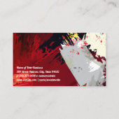 Ausdrucksstarke künstlerische Pinselstriche Visitenkarte (Rückseite)