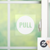 Ausdrucksstarke moderne White PULL Business Store Fensteraufkleber (Zuhause)
