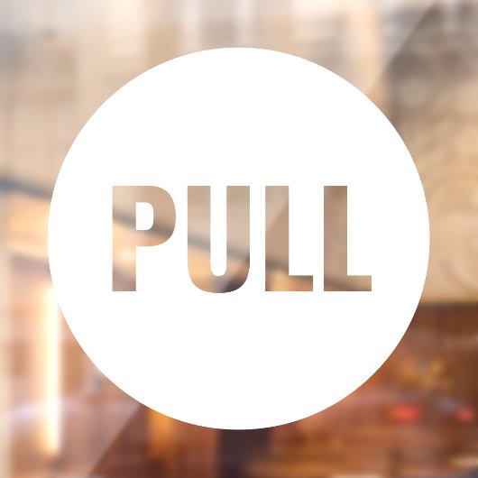 Ausdrucksstarke moderne White PULL Business Store Fensteraufkleber (Blatt 2)