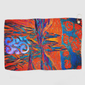 Ausdrucksstarke Rose in der Sky Impressionist Myst Golfhandtuch (Horizontal)