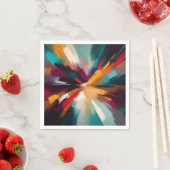 Ausdrucksstarker farbiger Pinselstrich Serviette (Beispiel)
