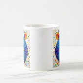 Ausdrucksstarkes abstraktes Tierkunstdesign bunt Kaffeetasse (Mittel)