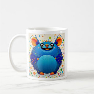 Ausdrucksstarkes abstraktes Tierkunstdesign bunt Kaffeetasse