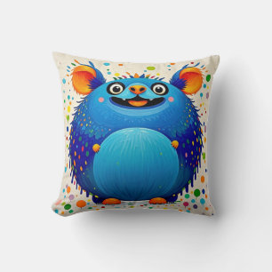 Ausdrucksstarkes abstraktes Tierkunstdesign bunt Kissen