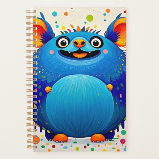 Ausdrucksstarkes abstraktes Tierkunstdesign bunt Planer (Vorderseite)