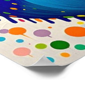 Ausdrucksstarkes abstraktes Tierkunstdesign bunt Poster (Ecke)