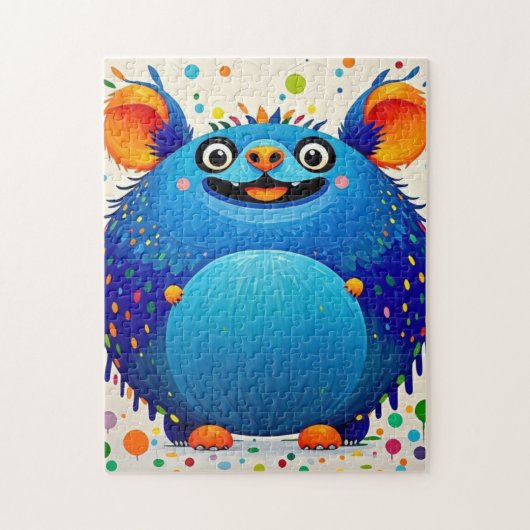 Ausdrucksstarkes abstraktes Tierkunstdesign bunt Puzzle (Vertikal)