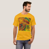 Ausdrucksstarkes, lebendiges Farbmuster T-Shirt (Vorne ganz)