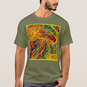 Ausdrucksstarkes, lebendiges Farbmuster T-Shirt