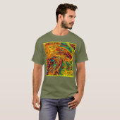 Ausdrucksstarkes, lebendiges Farbmuster T-Shirt (Vorne ganz)