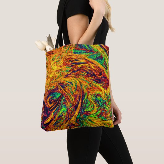 Ausdrucksstarkes, lebendiges Farbmuster Tasche (Von Nahem)