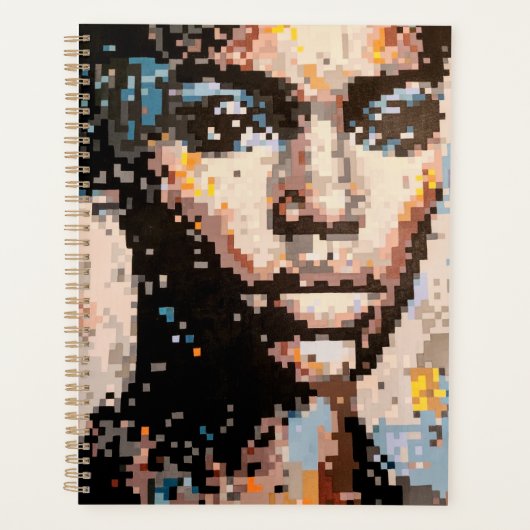 Ausdrucksstarkes Pixelporträt Planer (Vorderseite)