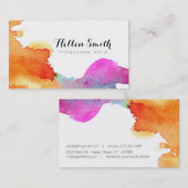 Ausdrucksvolle Aquarell-Visitenkarte Visitenkarte (Vorne/Hinten)