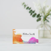 Ausdrucksvolle Aquarell-Visitenkarte Visitenkarte (Stehend Vorderseite)