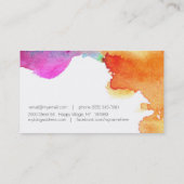 Ausdrucksvolle Aquarell-Visitenkarte Visitenkarte (Rückseite)