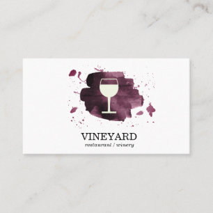 Ausdrucksvolle Pinselstriche Wine Glass Icon Line  Visitenkarte