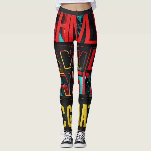 Ausdrucksweise: Multiprint-Leggings - Design Leggings (Vorderseite)