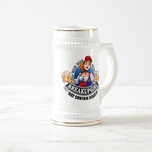 Auseinanderbrechen-Mädchen-Bier Stein (*May Bierglas (VorderseiteRechts)