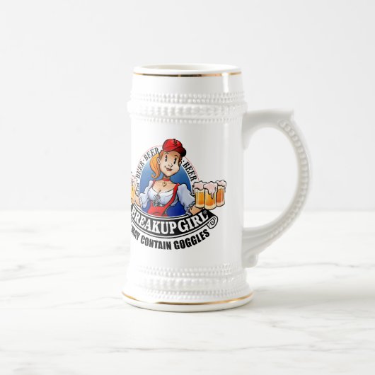 Auseinanderbrechen-Mädchen-Bier Stein (*May Bierglas (Rechts)