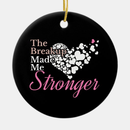 Auseinandersetzung hat mich stärker gemacht - Unte Keramik Ornament (Vorne)