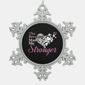 Auseinandersetzung hat mich stärker gemacht - Unte Schneeflocken Zinn-Ornament (Vorderseite)