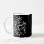 Auserwählte berufene Tochter des Königs Premium Kaffeetasse (Links)