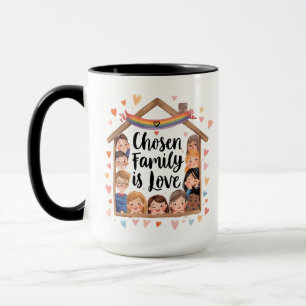 Auserwählte Familie ist Liebesdesign LGBTQ+-Best Tasse