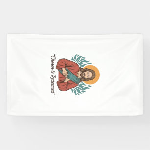 Auserwähltes und Erlöstes Christliches Vintage-Jes Banner