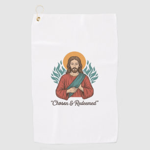 Auserwähltes und Erlöstes Christliches Vintage-Jes Golfhandtuch