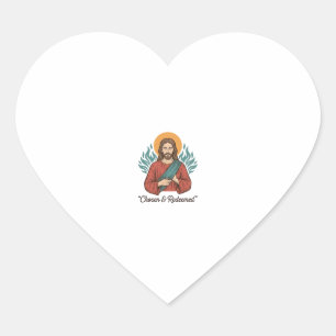 Auserwähltes und Erlöstes Christliches Vintage-Jes Herz-Aufkleber