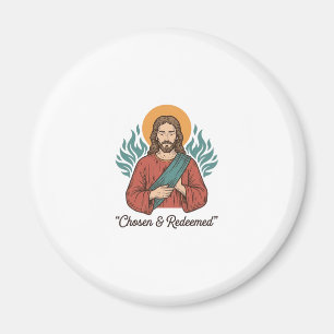 Auserwähltes und Erlöstes Christliches Vintage-Jes Magnet
